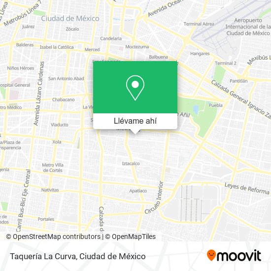 Mapa de Taquería La Curva