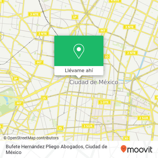 Mapa de Bufete Hernández Pliego Abogados