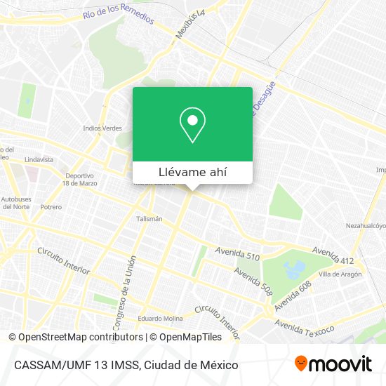 Mapa de CASSAM/UMF 13 IMSS