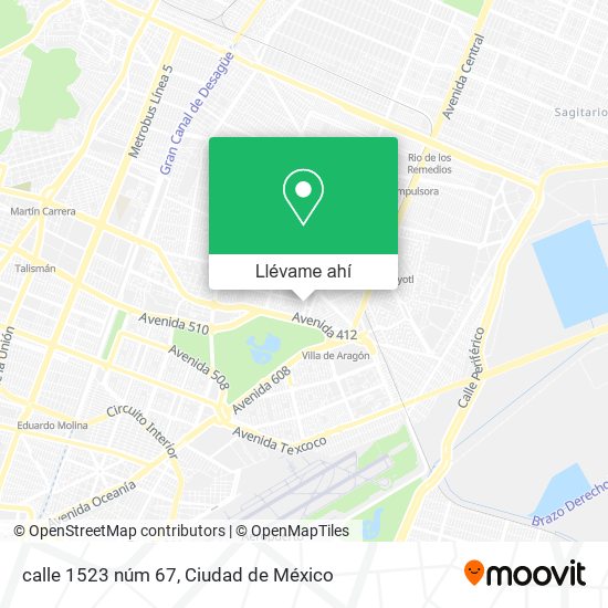 Mapa de calle 1523 núm  67