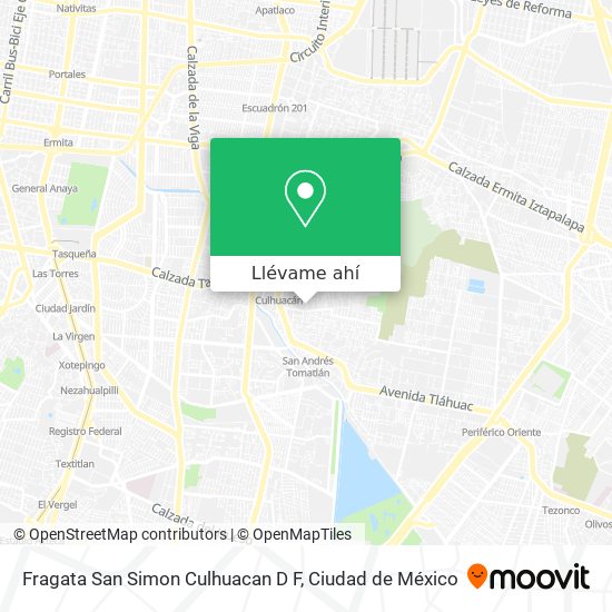 Mapa de Fragata  San Simon Culhuacan  D F