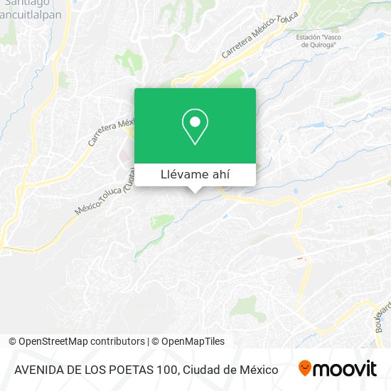 Mapa de AVENIDA DE LOS POETAS 100