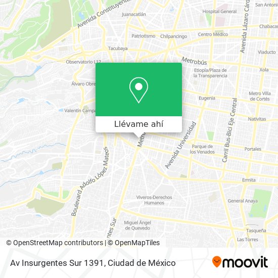 Mapa de Av  Insurgentes Sur 1391