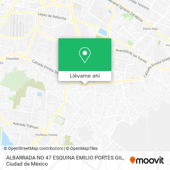 Mapa de ALBARRADA NO  47 ESQUINA EMILIO PORTES GIL