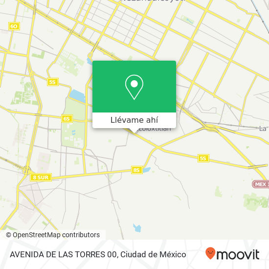 Mapa de AVENIDA DE LAS TORRES  00