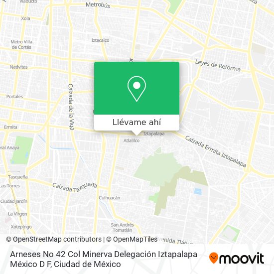 Mapa de Arneses No  42  Col  Minerva  Delegación Iztapalapa  México D F