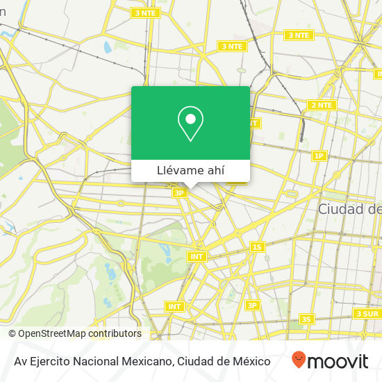 Mapa de Av  Ejercito Nacional Mexicano