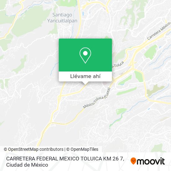 Mapa de CARRETERA FEDERAL MEXICO TOLUICA KM 26 7
