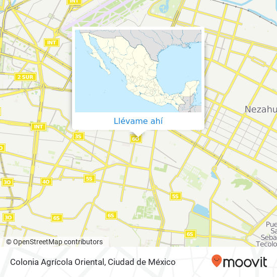 Mapa de Colonia Agrícola Oriental