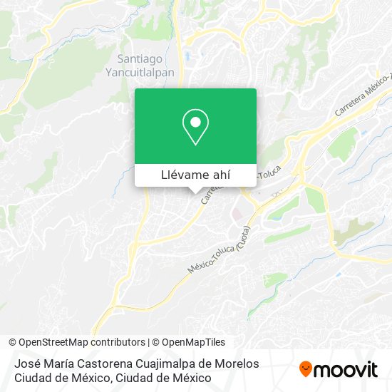 Mapa de José María Castorena  Cuajimalpa de Morelos  Ciudad de México
