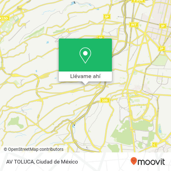 Mapa de AV  TOLUCA