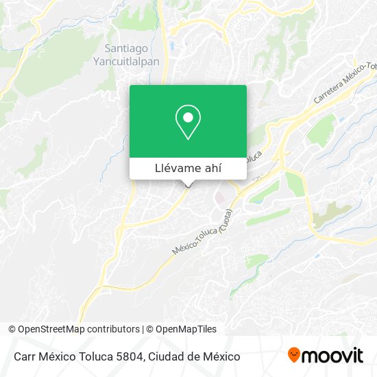 Mapa de Carr  México Toluca 5804