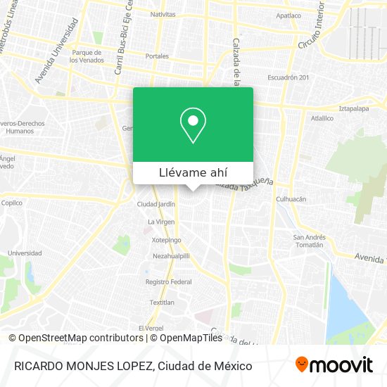 Mapa de RICARDO MONJES LOPEZ