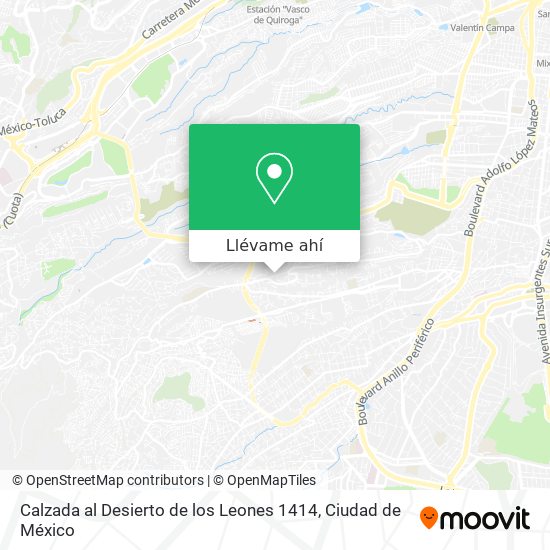 Cómo llegar a Calzada al Desierto de los Leones 1414 en Huixquilucan en  Autobús o Metro?