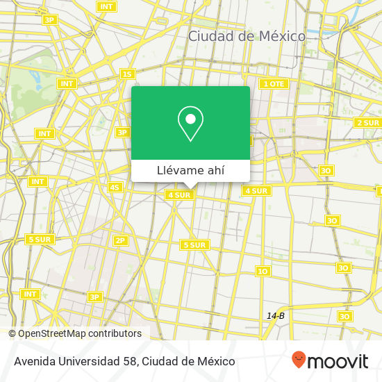 Mapa de Avenida Universidad 58
