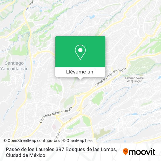 Mapa de Paseo de los Laureles 397  Bosques de las Lomas