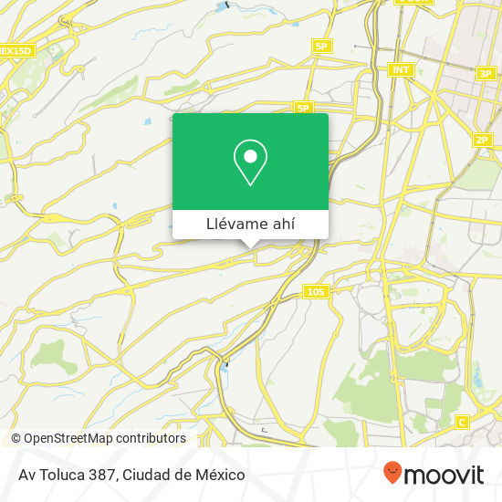 Mapa de Av  Toluca 387
