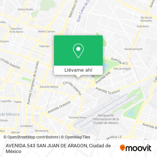 Mapa de AVENIDA 543 SAN JUAN DE ARAGON