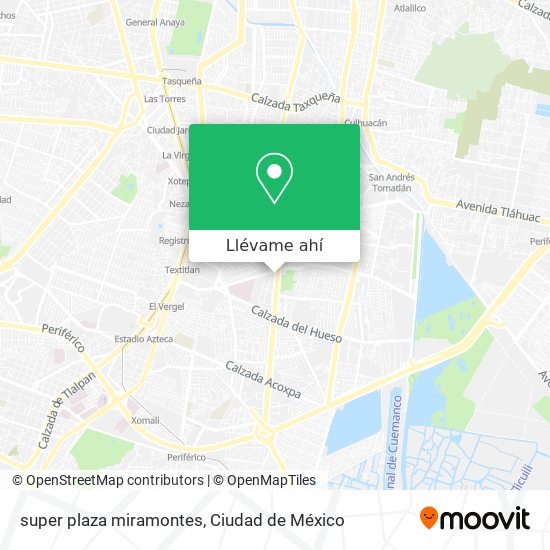 Mapa de super plaza miramontes