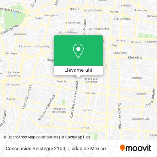 Mapa de Concepción Beistegui 2103