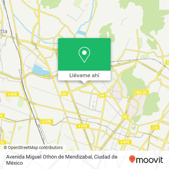 Mapa de Avenida Miguel Othón de Mendizabal