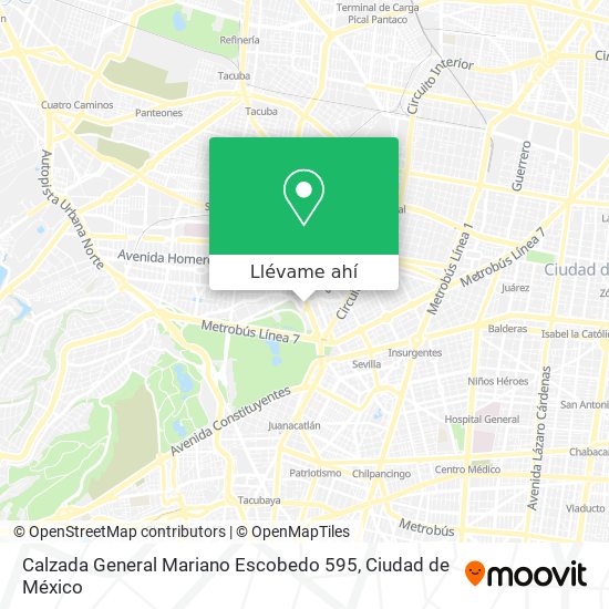 Mapa de Calzada General Mariano Escobedo 595