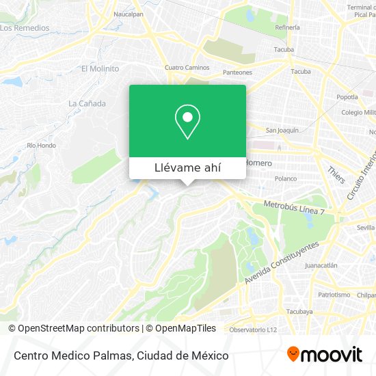 Mapa de Centro Medico Palmas