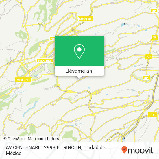 Mapa de AV  CENTENARIO 2998 EL RINCON