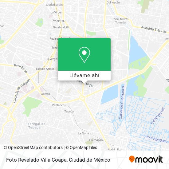 Mapa de Foto Revelado Villa Coapa