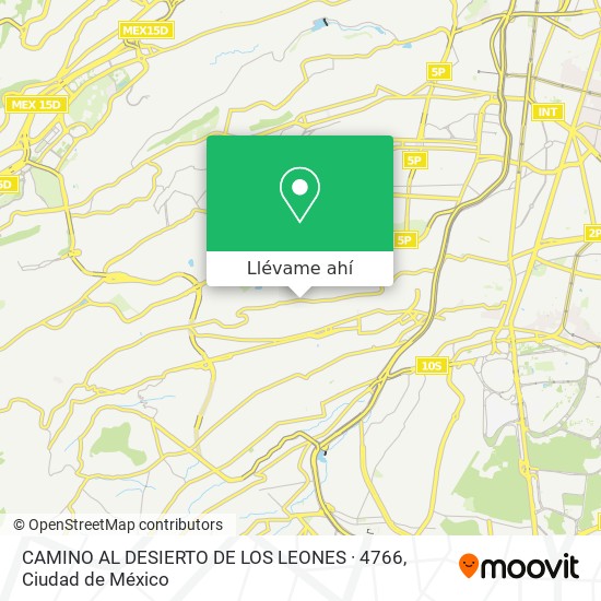 Mapa de CAMINO AL DESIERTO DE LOS LEONES · 4766