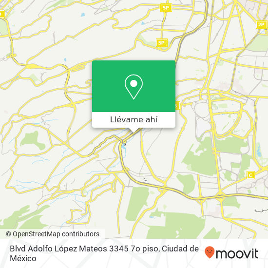 Mapa de Blvd  Adolfo López Mateos   3345   7o  piso