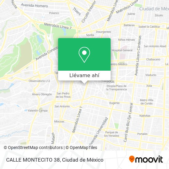 Mapa de CALLE MONTECITO 38