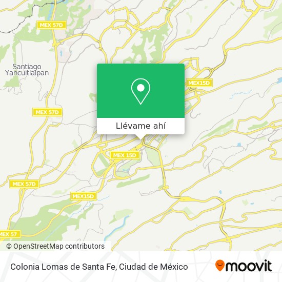 Mapa de Colonia Lomas de Santa Fe
