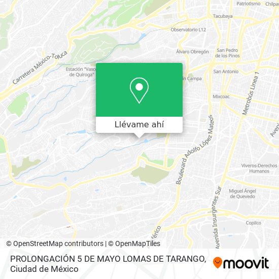 Mapa de PROLONGACIÓN 5 DE MAYO LOMAS DE TARANGO