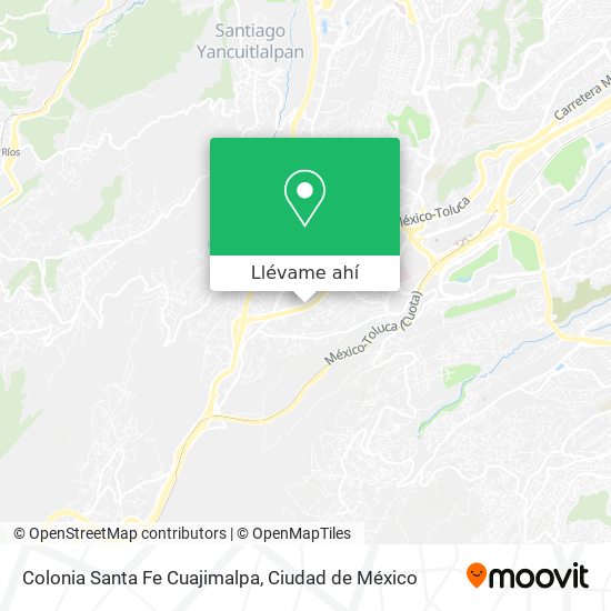 Mapa de Colonia Santa Fe Cuajimalpa