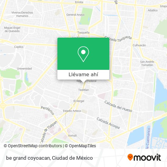 Mapa de be grand coyoacan