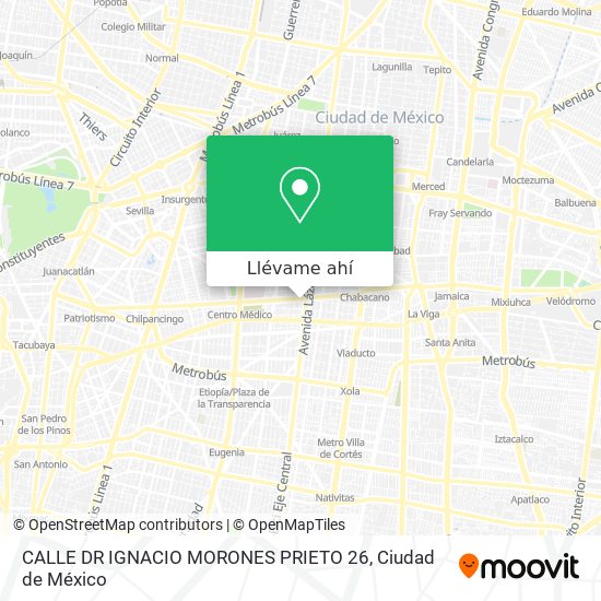 Mapa de CALLE DR IGNACIO MORONES PRIETO   26