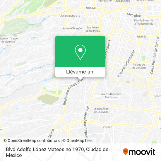 Mapa de Blvd  Adolfo López Mateos no  1970