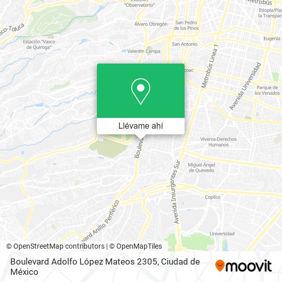 Mapa de Boulevard Adolfo López Mateos 2305