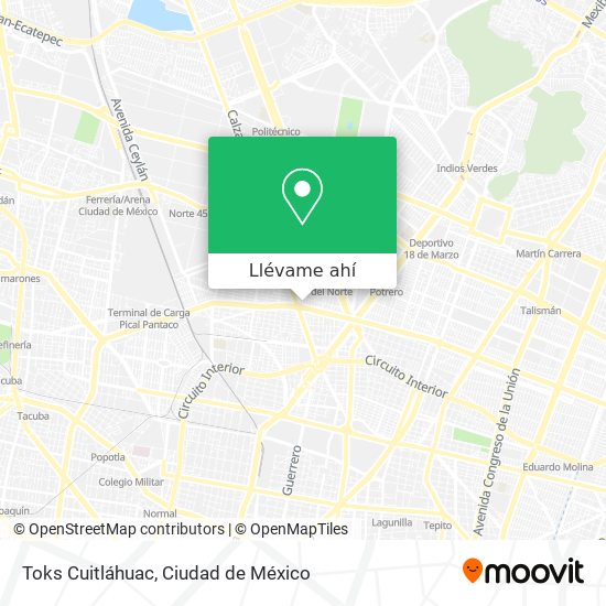 Cómo llegar a Toks Cuitláhuac en Azcapotzalco en Autobús o Metro?