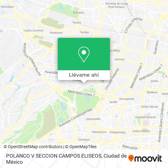 Mapa de POLANCO V SECCION  CAMPOS ELISEOS