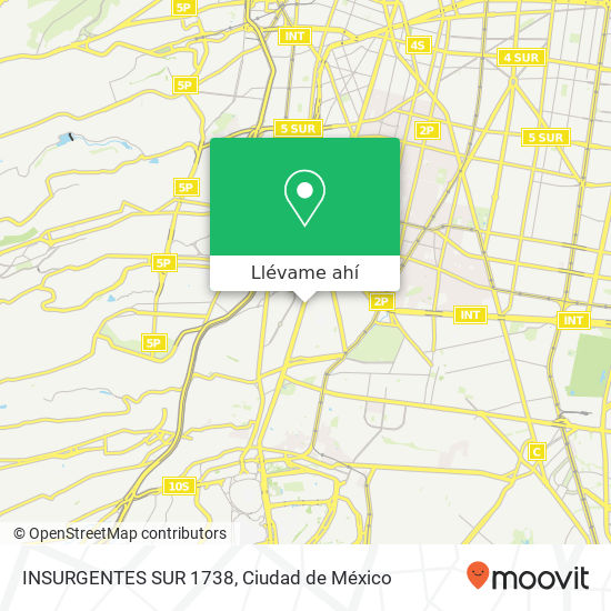 Mapa de INSURGENTES SUR 1738