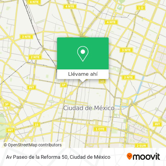 Mapa de Av  Paseo de la Reforma 50
