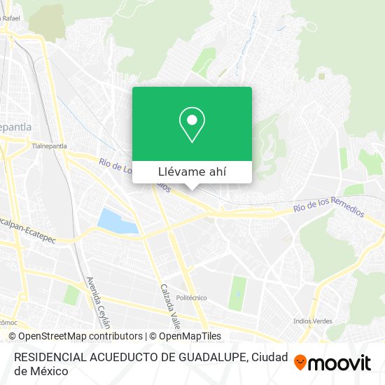 Cómo llegar a RESIDENCIAL ACUEDUCTO DE GUADALUPE en Tultitlán en Autobús,  Metro o Tren?