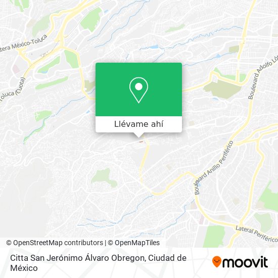 Mapa de Citta San Jerónimo  Álvaro Obregon