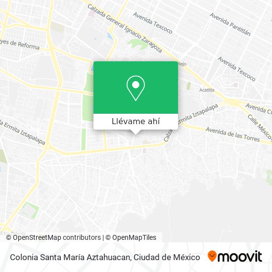 Mapa de Colonia Santa María Aztahuacan