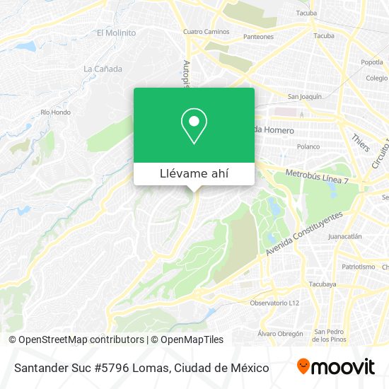 Mapa de Santander Suc #5796 Lomas