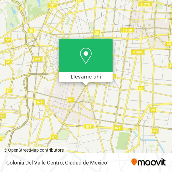 Mapa de Colonia Del Valle Centro