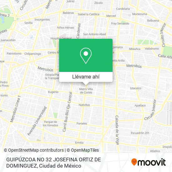 Mapa de GUIPÚZCOA  NO 32  JOSEFINA ORTIZ DE DOMINGUEZ