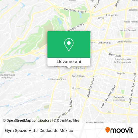 Mapa de Gym Spazio Vitta